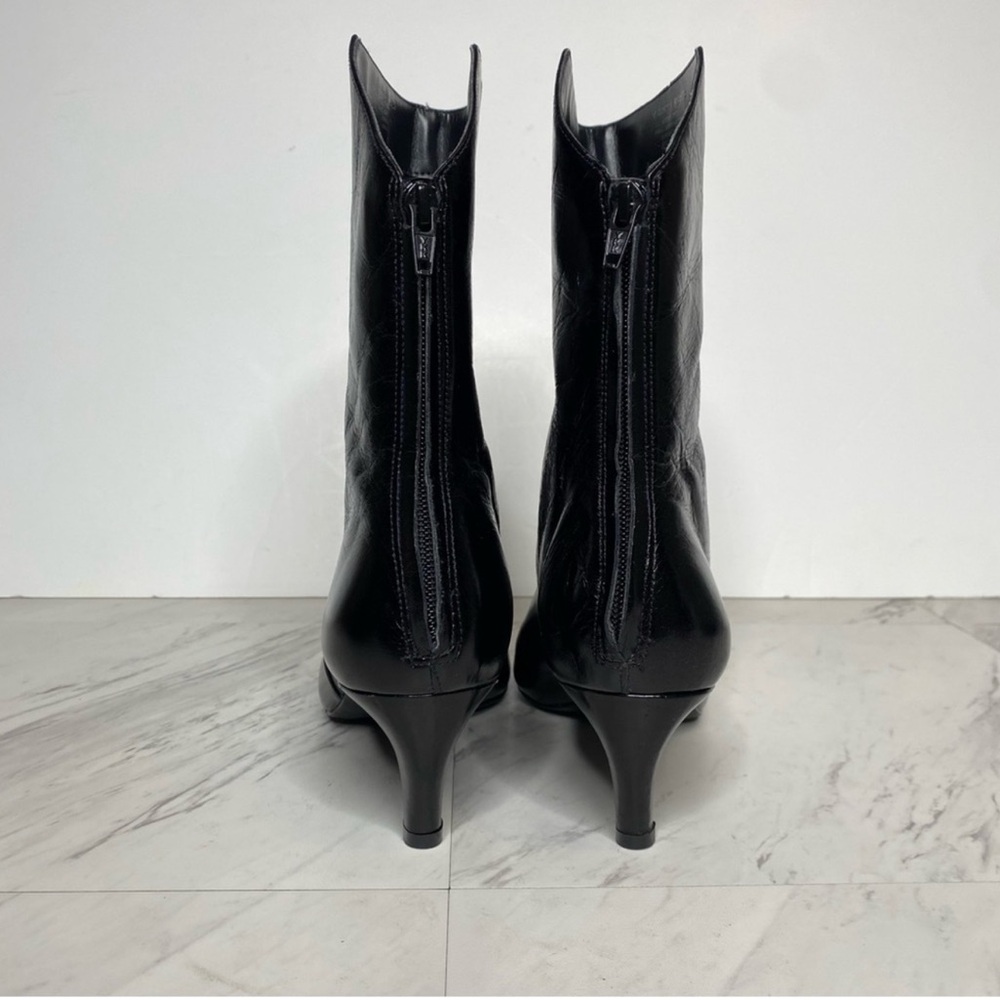 Vince Camuto Quindele Black Leather Pointy Toe Boot 8 1/2 M